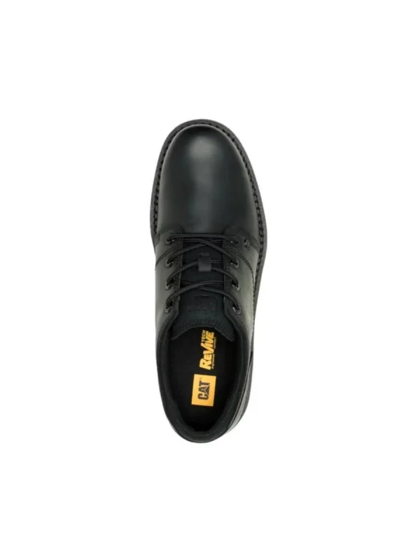 کفش مردانه مدل CAT COVERT LOW City Exploration White Soled Genuine Leather Casual Shoes for Men - Black - تصویر 3
