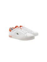 کتونی لاگوست مدل women's Powercourt 2.0 Orange Leather Trainers