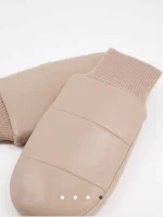 دستکش‌ چرم اسکیمویی بژ - Image 3