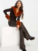 گردنی خز ببری asos - Image 3