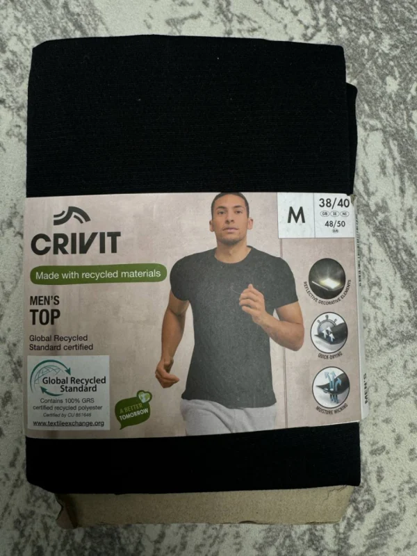 تیشرت run مشکی crivit - Image 2