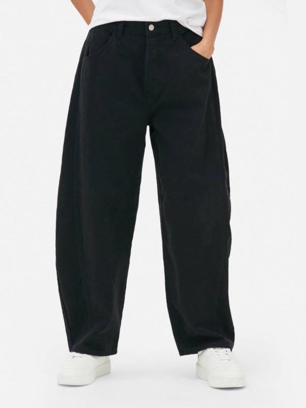 شلوار فول بگ‌ مشکی primark - Image 1