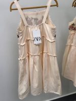 پیراهن گلدوزی کرم زارا اسپانیایی - Image 4