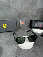عینک ریبن فراری تمام مشکی شیشه سبز - تصویر 2
