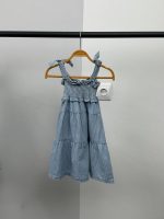 سارافون جین راه راه بچگانه برند ZARA اسپانیایی - تصویر 3