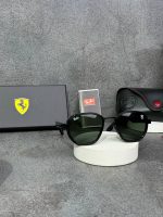 عینک ریبن فراری تمام مشکی شیشه سبز - تصویر 4