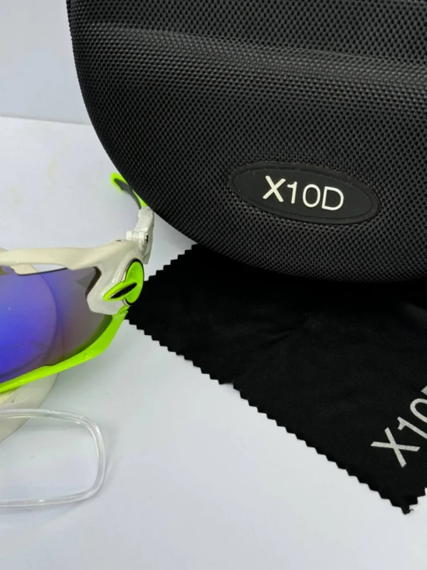 عینک سفید سبز x10d - Image 4