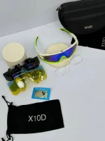 عینک سفید سبز x10d - Image 3