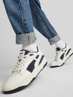 کتونی پوما مدل PUMA Slipstream Mix Herren Sneakers سفید آبی خط فسفری - تصویر 4