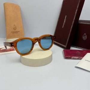 عینک ژاک ماری فریم عسلی عدسی آبی