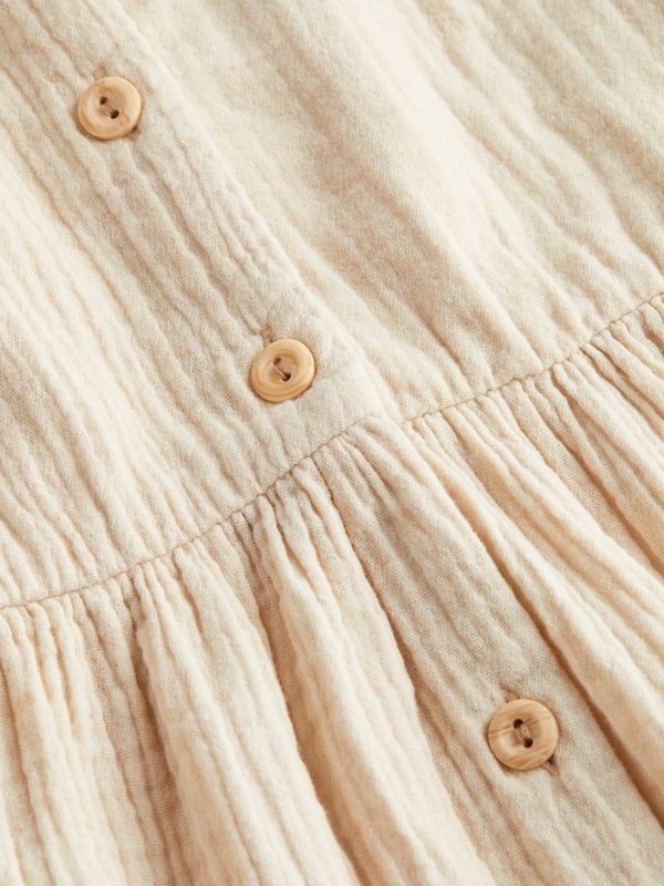 سارافون بچگانه کرم حلقه ای لینن پفکی H&M - Image 2