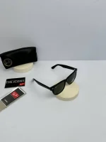 عینک ریبن ۲۱۴۰p فریم مشکی براق شیشه سبز - تصویر 5