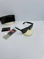 عینک ریبن ۲۱۴۰p فریم مشکی براق شیشه دودی - تصویر 3