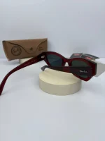 عینک ریبن شرابی شیشه دودی - Image 4