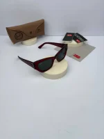 عینک ریبن شرابی شیشه دودی - Image 2
