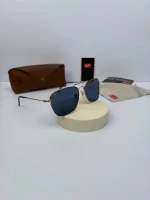 عینک ریبن عدسی کاربنی فریم طلایی