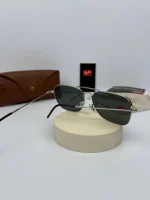 عینک ریبن فریم نقره ای عدسی دودی - Image 4