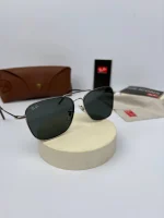 عینک ریبن فریم نقره ای عدسی دودی - Image 3