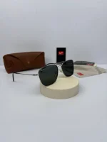 عینک ریبن فریم نقره ای عدسی دودی