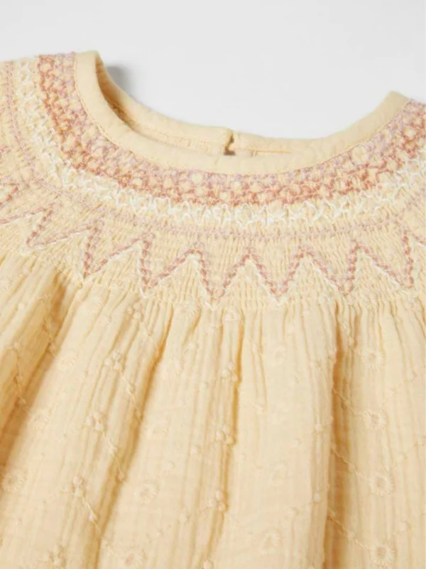 سارافون بچگانه یقه گلدوزی ZARA - Image 4