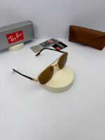 عینک RB-3688 رنگ فریم طلایی دسته هاوانا عدسی قهوه ای - Image 2