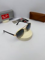 عینک RB-3688 رنگ  فریم طلایی دسته مشکی هایلایت - Image 2