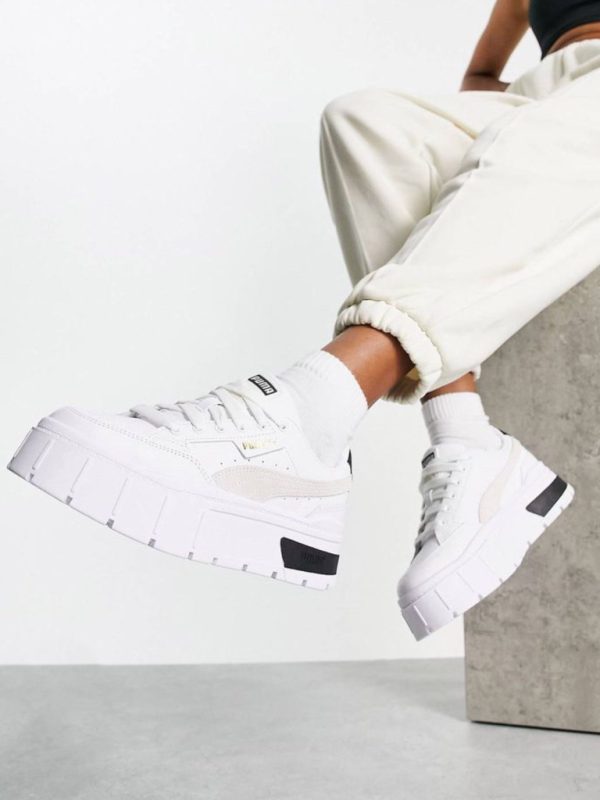 کتونی پوما مدل PUMA – Mayze Stack – Sneaker in Weiß und Schwarz - Image 6