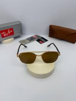 عینک RB-3688 رنگ فریم طلایی دسته هاوانا عدسی قهوه ای - Image 4
