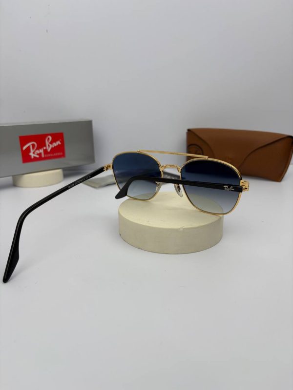 عینک RB-3688 رنگ  فریم طلایی دسته مشکی هایلایت - Image 5