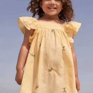 سارافون گل گلی بچگانه زرد NEXT