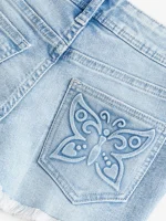 شلوارک جین آبی پشت پروانه H&M - Image 2