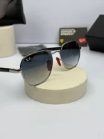 عینک ریبن فریم نقره ای عدسی هایلایت آبی - Image 4