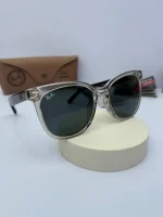 عینک ریبن مدل 4379d فریم شفاف دسته مشکی - Image 4