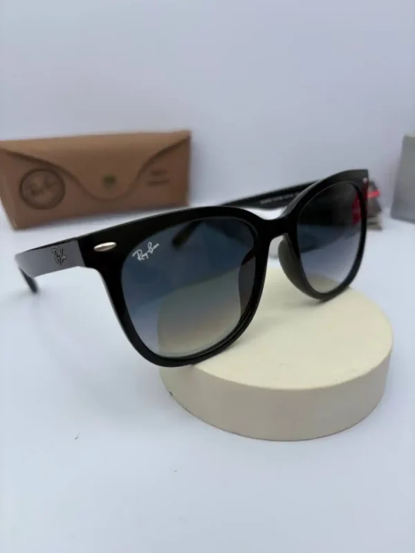عینک ریبن مدل 4397d مشکی براق عدسی هایلایت - Image 4