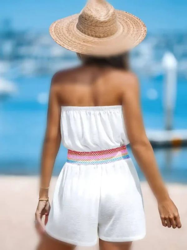 رامپر سفید کمر کش قایقی cupshe - Image 2