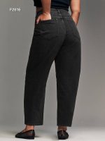 شلوار next مشکی مدل Barrel Hourglass فیت مخروطی tapered leg - Image 3