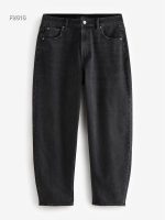 شلوار next مشکی مدل Barrel Hourglass فیت مخروطی tapered leg - Image 4
