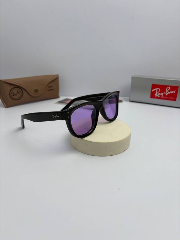 عینک ریبن مدل ریورس rb-r0502s-f مشکی براق بنفش - Image 1
