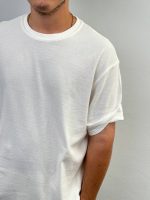 تیشرت سفید بیسیک بیسکویتی zara - Image 2