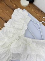 شومیز کراپ پفکی بوهو سفید یقه هفت - Image 5