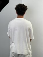 تیشرت سفید بیسیک بیسکویتی zara - Image 4