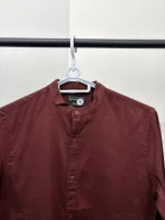پیراهن قهوه ای تمام دکمه - Image 2