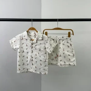 ست پیراهن شلوارک بچه گانه h&m