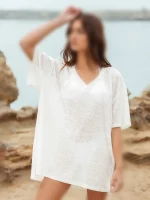 تیشرت سفید ساحلی