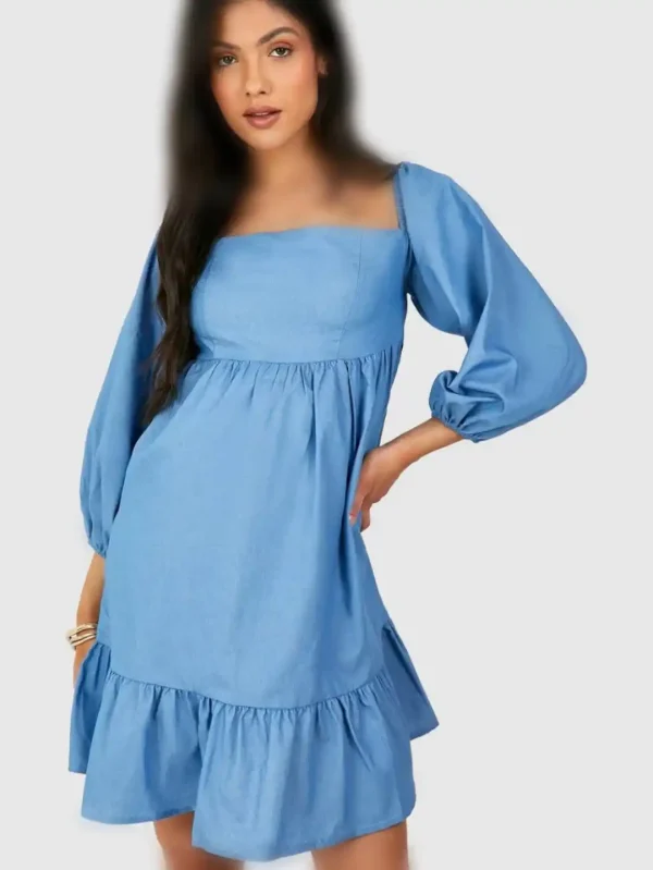 پیراهن آستین پف دار boohoo - Image 3