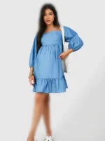 پیراهن آستین پف دار boohoo