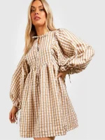 پیراهن پفکی آستین پفی boohoo - Image 3