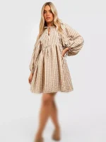 پیراهن پفکی آستین پفی boohoo