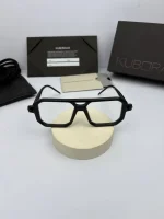 عینک kuboraum p8 فریم مشکی براق عدسی بی رنگ - Image 3