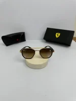 عینک Rb-3676m فریم طلایی دسته مشکی عدسی قهوه ای هایلایت - Image 3